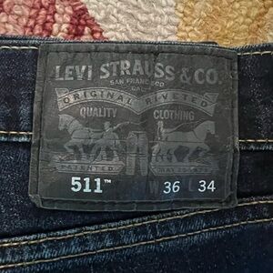 Levi's Men's Slim Fit Dark Blue Jeans 36x34